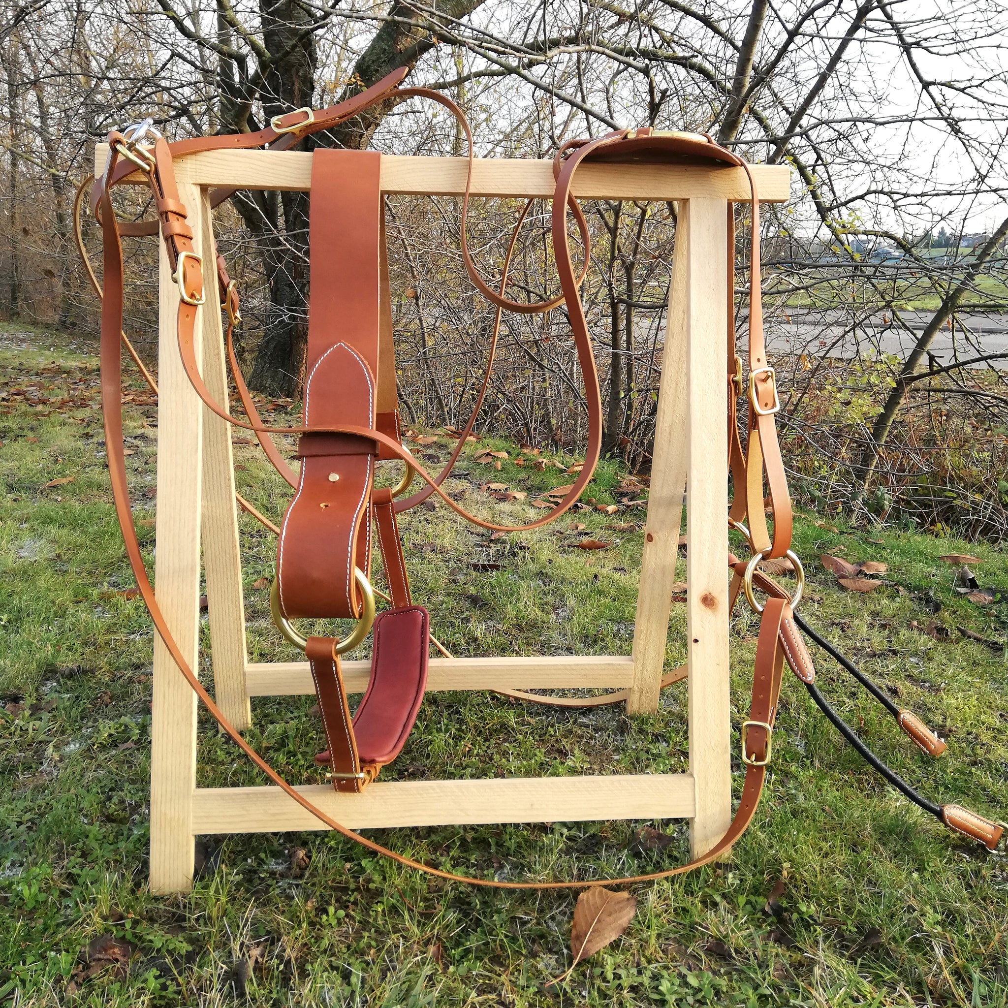 Harnais En Cuir Pour Cheval, Style Western, Coupe-sourcils, Avec Lien Latigo, Neuf